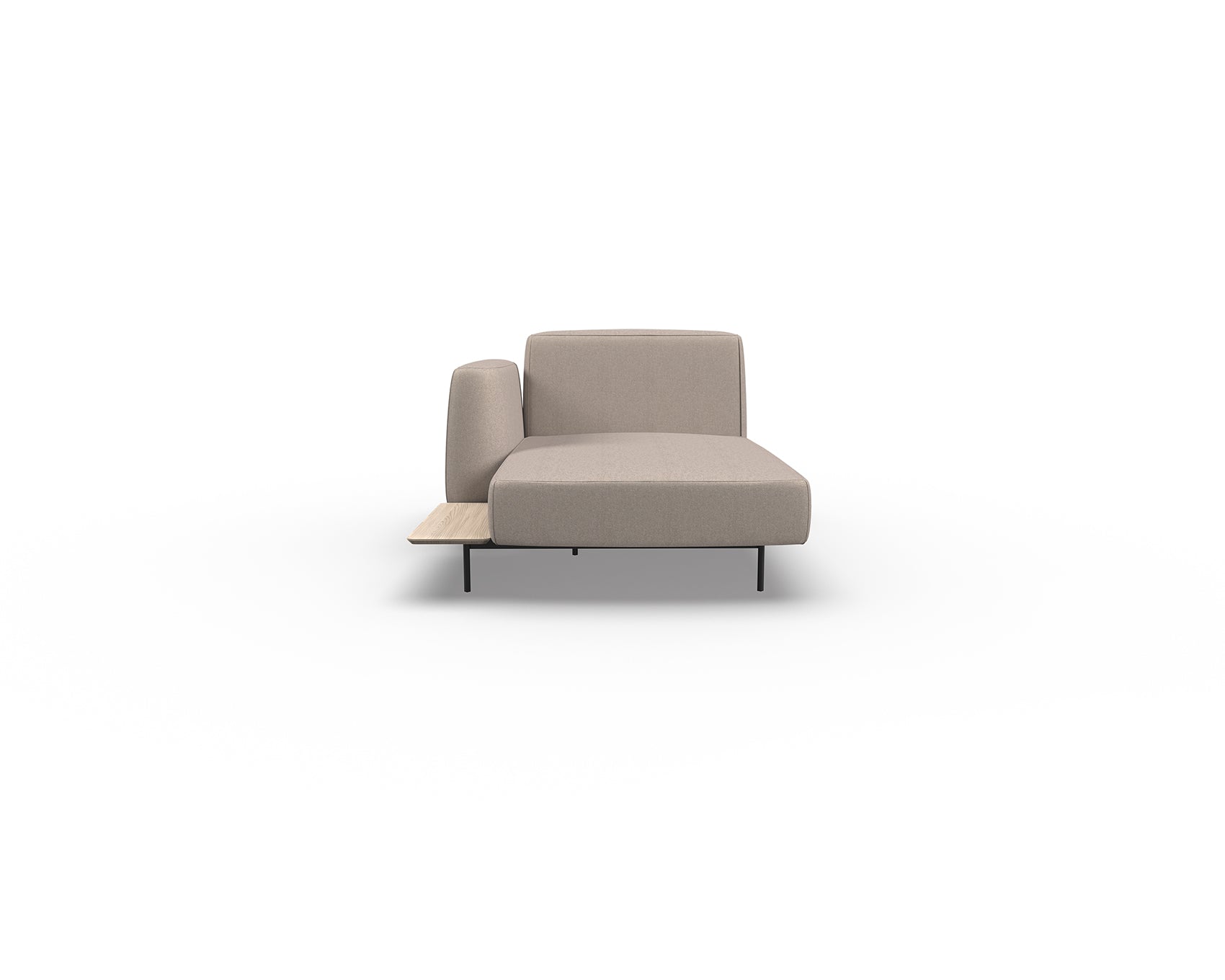Noon Sofa Left Chaise with Shelf